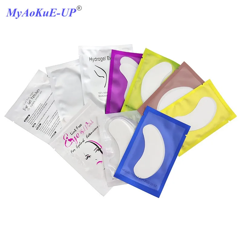 

Eyelash Extension Makeup Tools Eyelashes Paper Patches Tips Sticker Under Eye Pads Hydrogel Eye Patch 100Pairs/lot 7.6cm*2.9cm