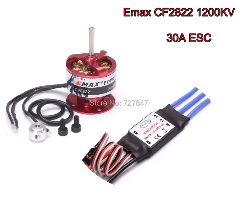 30A SIMONK ESC EMAX CF2822 1200KV Brushless Motor with accessories for Xcopter Multi free shipping