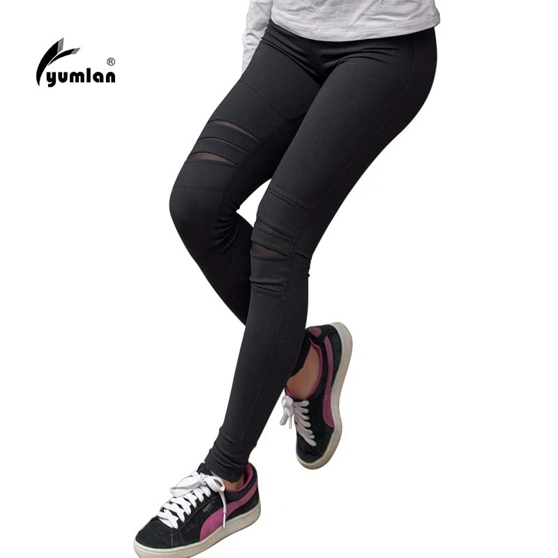 

Hight Quality Hide Black Mesh Yoga Pants Womens Tights Running Leggings Gym Workout Thickness Pants See-Through running clothes
