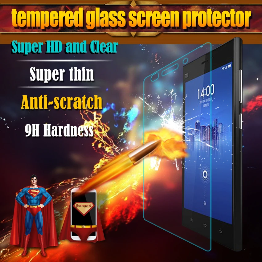 Tempered Glass Film For Xiaomi 3 Ultra Thin 0.3Mm High Quality Hot Sell Screen Protector Anti-scratch Shield Oil Resistance | Мобильные