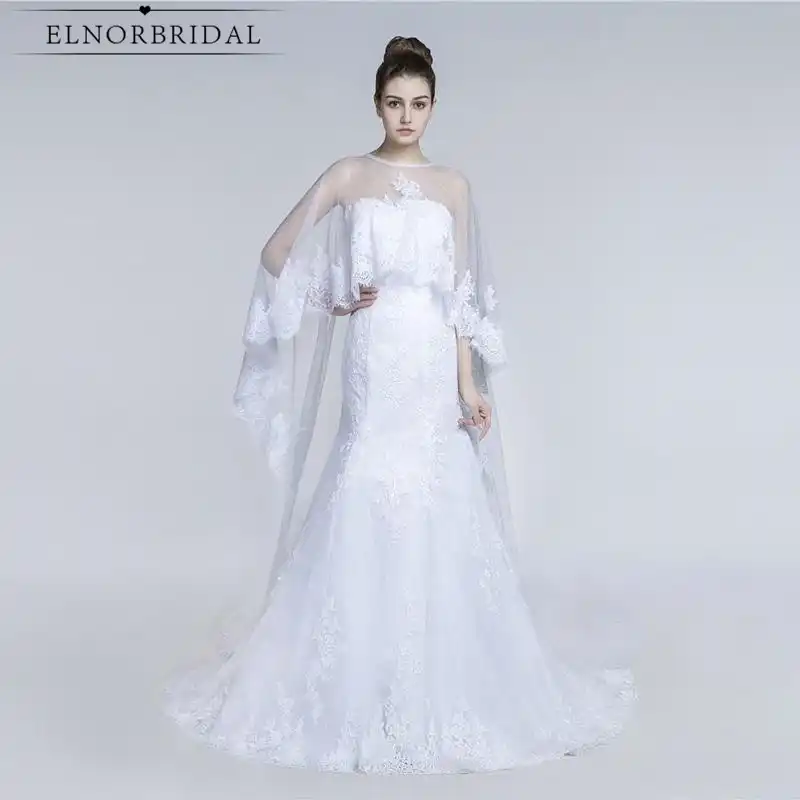 Vintage Lace Mermaid Wedding Dresses Plus Size 2019 Robe De Mariee