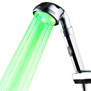 Single Green Color Зеленый цвет, меняющий светодиодный ручной душ-хромированная отделка LD8008-C23 - Цвет: Single Green Color
