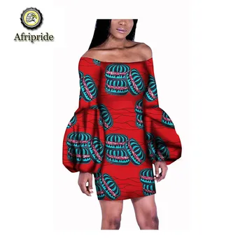 

African women dress 2018~2019 pure cotton dashiki ankara print bazin riche strapless African fabric fashion AFRIPRIDE S1825046