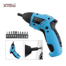 Mini 6V Battery Operated Cordless Electric Screwdriver Household Screw Driver Power Tools with LED Lighting Bidirectional Switch