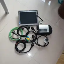 MB Star C4 Sd Connect for Benz car & truck Auto Diagnostic tool (12V+24V) with software ssd 240gb and Tablet PC LE1700 computer