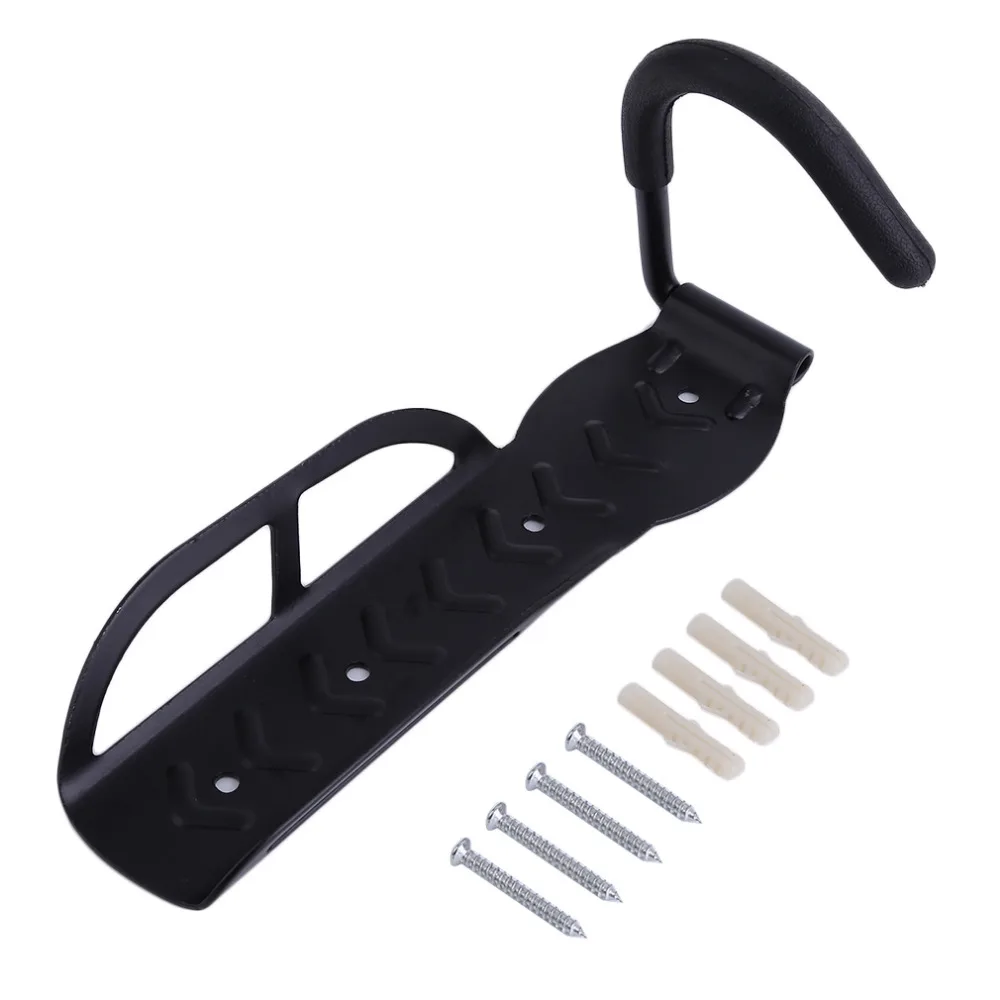 

Bike Storage Wall Mounted Rack Stand Hook Hanger Garage Storage Steel Holder Load Capacity Up To 30kg Bicycle Accessories Black