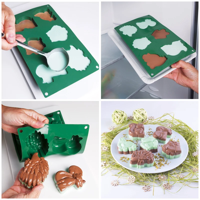 FILBAKE-6-Hole-Animal-Shape-Cake-Mold-Frog-Kangaroo-Turtle-Hedgehog-DIY-Silicone-Mould-For-Make(2)