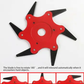 

6 Teeth Steel Grass Trimmer Head 65Mn Manganese Blade Razors Weeding Cutter Brush for Lawn Mower Machine Head Accessories