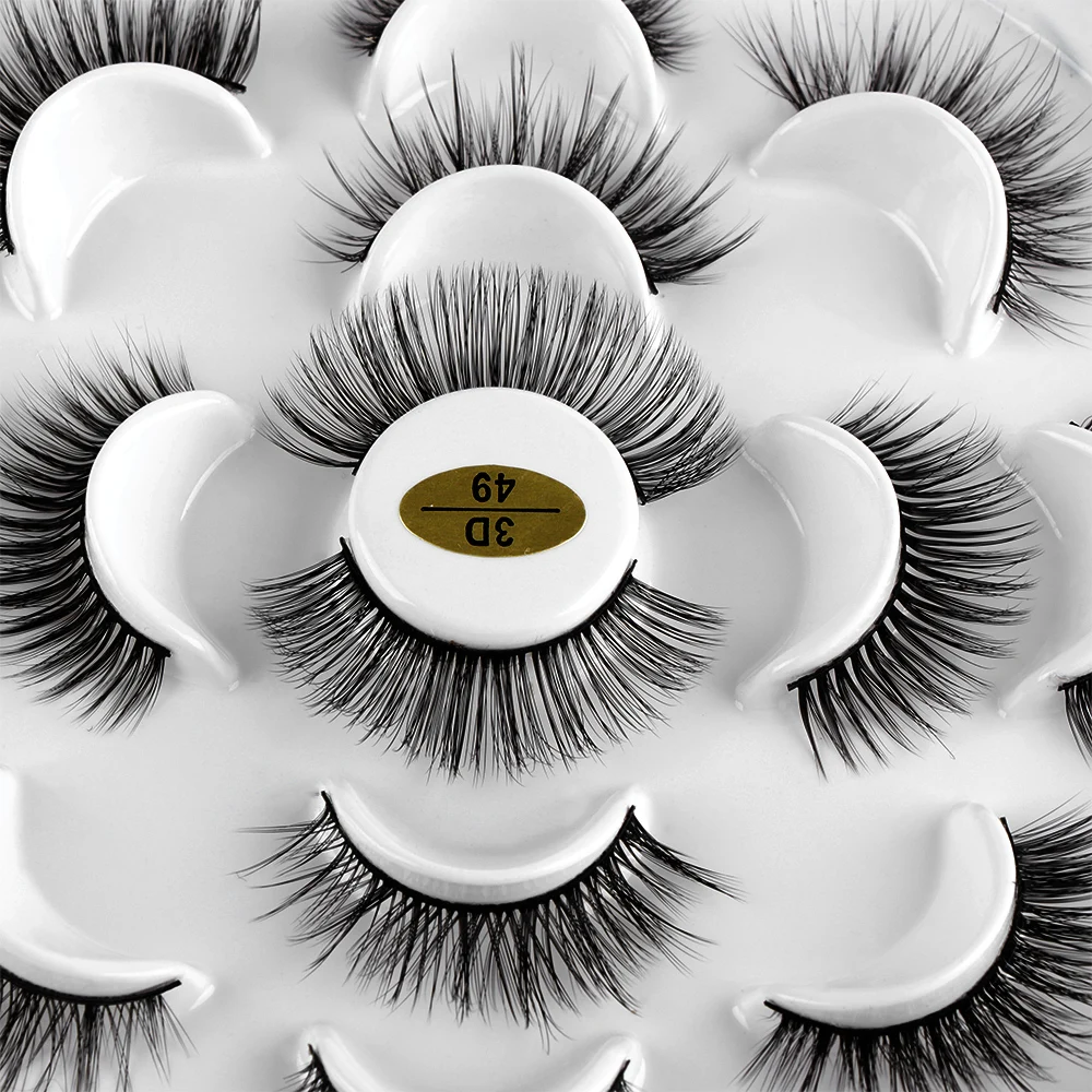 

7 pairs Mixed Styles Natural False Eyelashes Fake Lashes Long Makeup 3D Mink Lashes Eyelash Extension Mink Eyelashes for Beauty