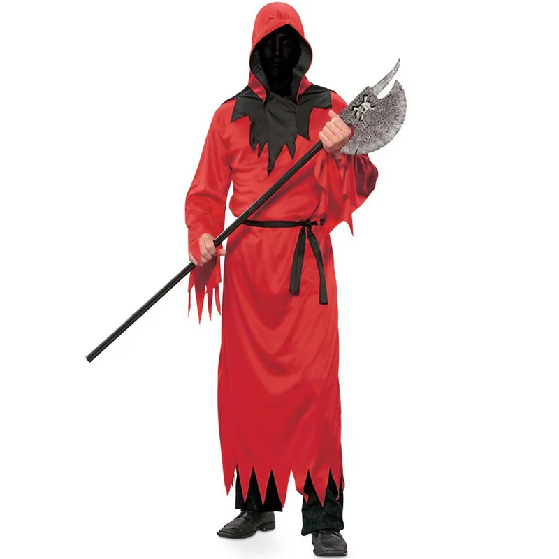 Мужские Дьявол Господь красный костюм Хэллоуин Необычные зомби одежда наряд для вечеринки для взрослых ад костюмы