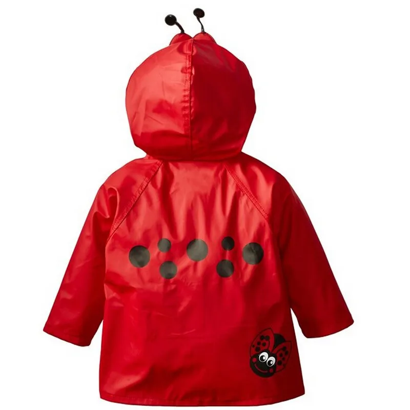 New Fashion Cute Kids Girls Cartoons Wind Rain Jacket Hooded Long Sleeve Windbreak Girl Waterproof Jacket Outwear Raincoat 2-6Y wool pea coat