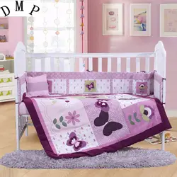 7 шт. Вышивка кроватки детские постельные принадлежности ребенка лист головы бампер, включают (бампер + одеяло + лист + подушка)