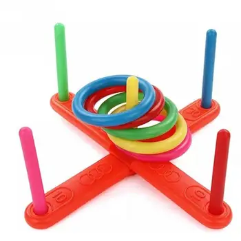 

Kids Fun Game Classic Intelligence Educational Toys Baby Stacking Rings Children Ring Toss Cast Throw Circle Set Toys
