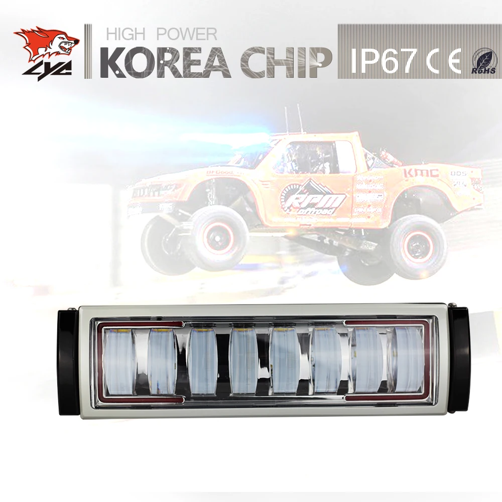 

LYC 3000K 6000K Car Led Light Bar With Running Led Bar Truck 80w Light Bar IP67 10 inch Die-cast aluminum Led Strobe Light Bar