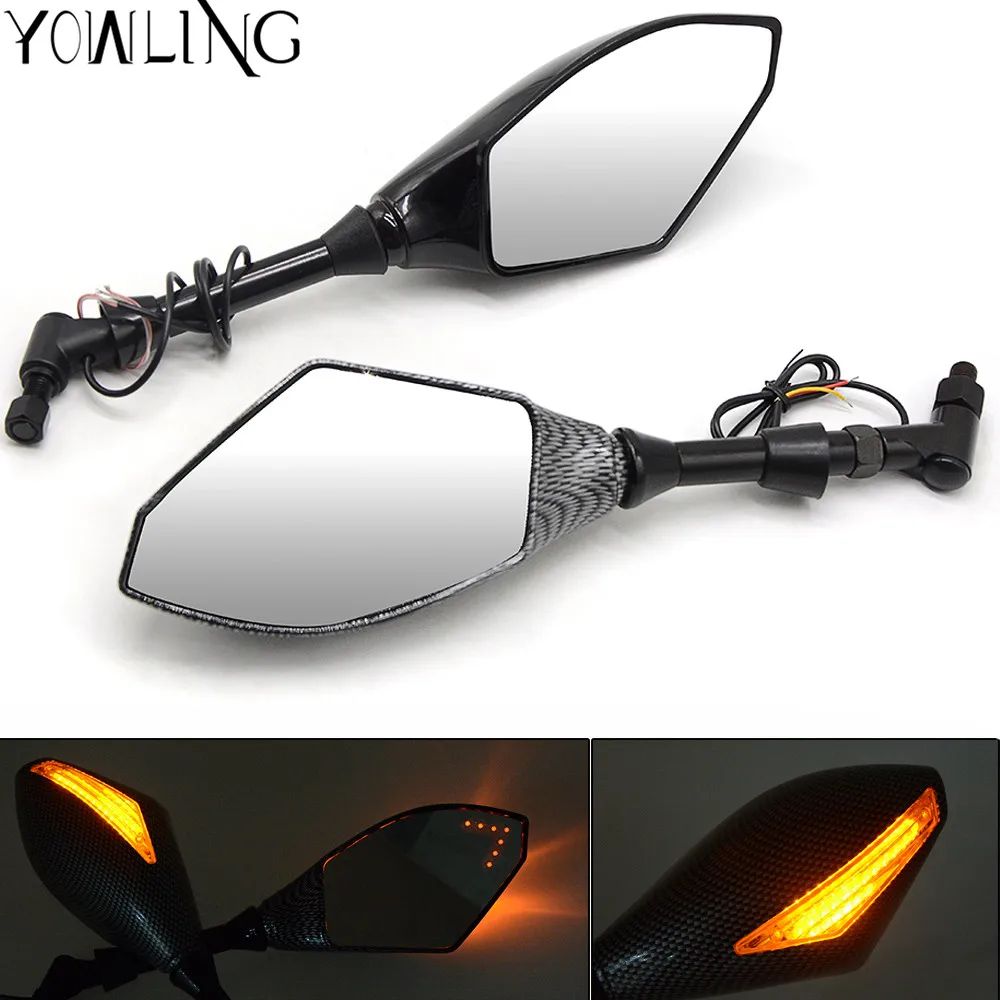 Motorcycle Mirrors For BMW F800GS F650GS F800R 2008-2011 Aprilia Tuono SL750 2006-2010 Carbon fiber Rearview Mirror 10mm Bolt