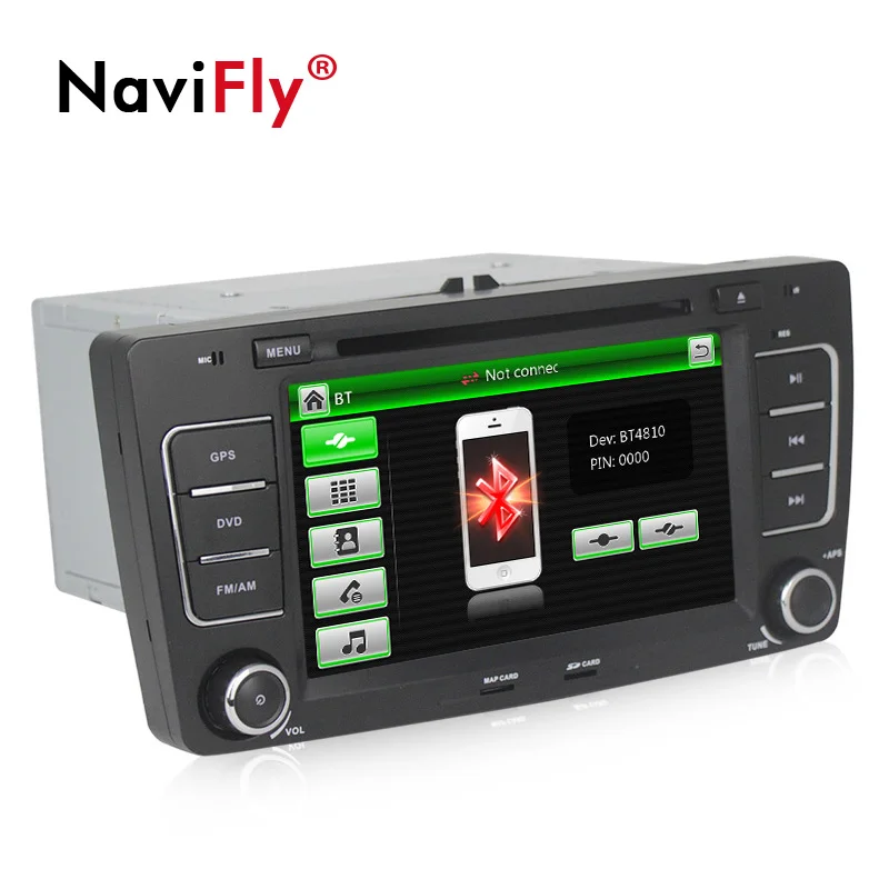 Flash Deal NaviFly car dvd player for SKODA Octavia 2009-2013 car gps radio player support canbus USB BT SD RDS 7"Capacitive Screen 2din 4
