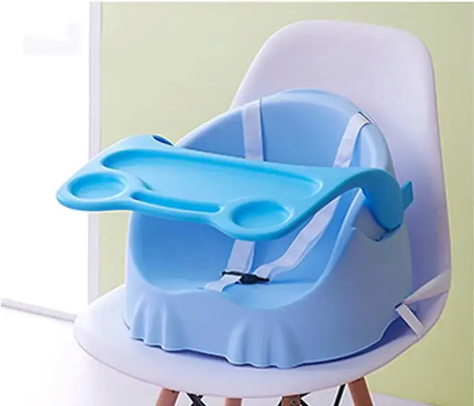 Детские сиденья-бустеры, обеденный стул, ПП пластиковый складывающийся усилитель, детское портативное сиденье, детский стул для кормления - Цвет: Blue only Seat