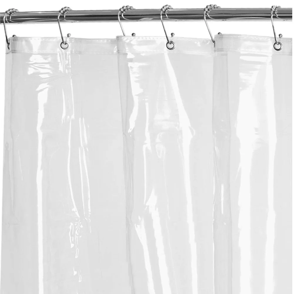 Clear Shower Curtain Liner Mildew Resistant Waterproof PEVA 5G Bath