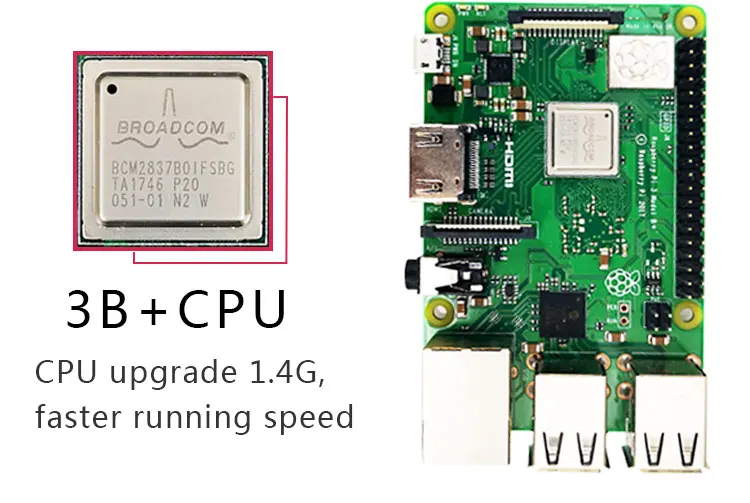 Raspberry Pi 3 Model B+/B посылка включает Raspberry Pi 3 Model B/B PLUS и чехол и радиатор