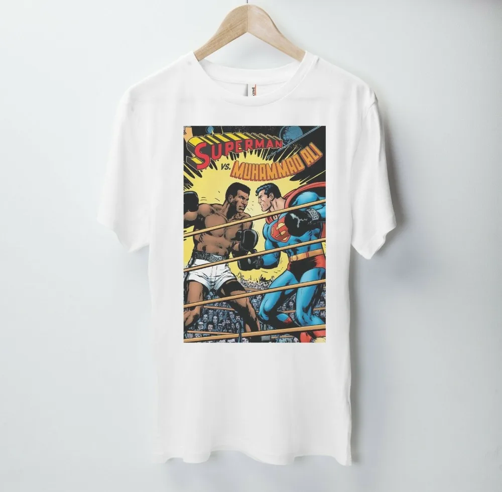Футболка с суперменом против Мохаммада Али, Спортивная футболка для тренировки мышц, Каратель, Дэдпул бокс Тайсон, модная мужская футболка, футболки на заказ, крутая футболка