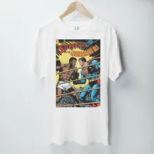 Футболка с суперменом против Мохаммада Али, Спортивная футболка для тренировки мышц, Каратель, Дэдпул бокс Тайсон, модная мужская футболка, футболки на заказ, крутая футболка