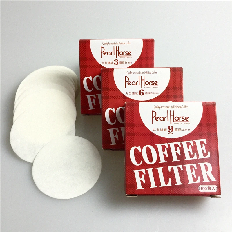 

200Pcs 56mm 60mm 68mm Round Coffee Filter Paper For Espresso Coffee Maker V60 Dripper Filters Tools Moka Pot Coffee Paper Filter