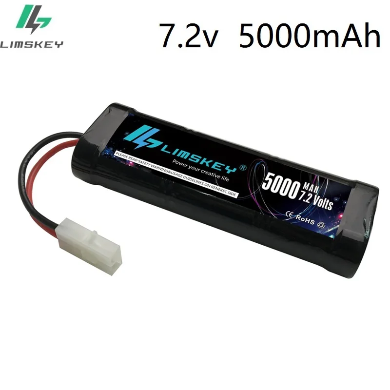 Rechargeable Batteries 7 2V 5000mAh Ni MH with Tamiya Discharge Connector Kep 2p Plug for RC