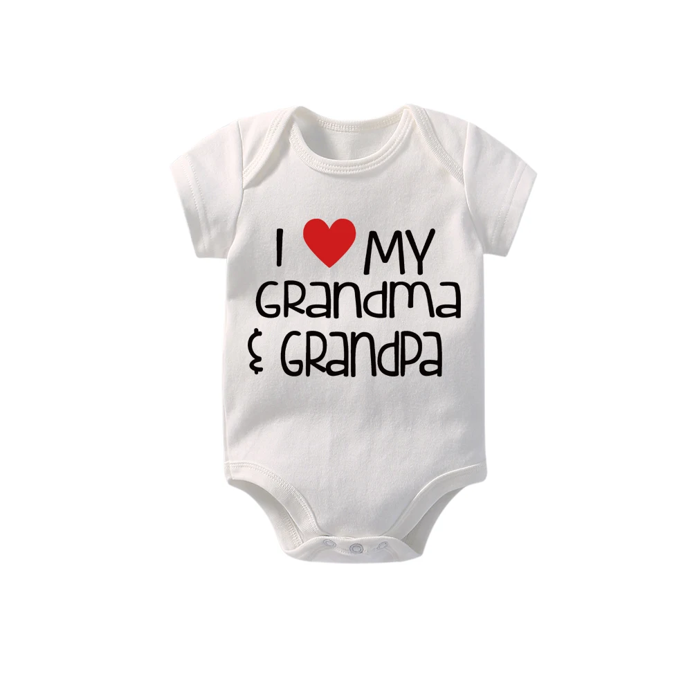 Culbutomind я со словами "Love grandma" и дедушка детское боди Милая одежда для маленьких