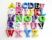 10p разноцветный Английский алфавит, стразы 8 мм A-Z Подвески с буквами DIY Аксессуары подходят 8 мм браслет и ошейник для домашних животных