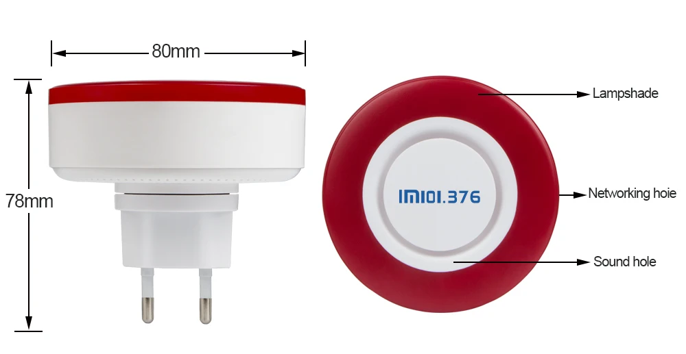 LM101.376 Громкий Сирена Беспроводной мигающая сирена рог красный светильник стробовая сирена для Zwave дома и Бизнес охранной сигнализации