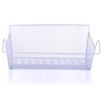 

Dormitory Bedside Hanging Storage Supplies Desktop Corner Shelves Basket Holder Containers - White
