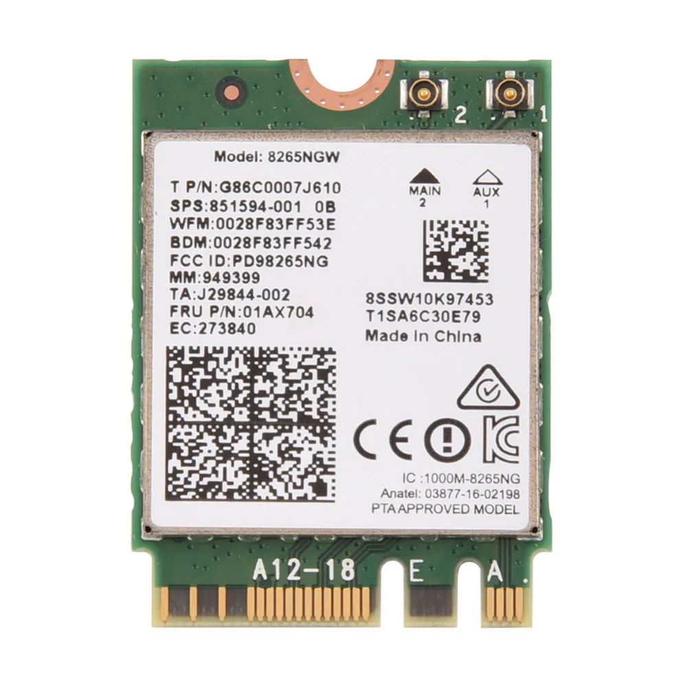 Мини WI-FI Беспроводной NGFF/M2 карты Bluetooth 4,2+ 2,4G/5G двухдиапазонный Wi-Band для ПК/ноутбук