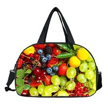 3D сумка для путешествий с фруктовым принтом, женская сумка, складная дорожная сумка для костюма, портативный вещевой мешок, большая женская сумка для багажа