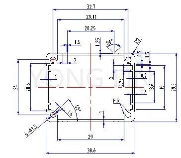 10 шт. алюминиевых box39* 30-50 мм/Алюминиевый корпус/мобильный декодер оболочки/сетевой адаптер shell