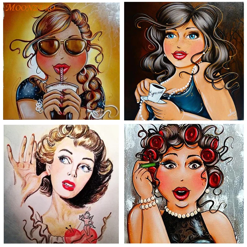 

5D diamond painting series cross stitch 3D full crystal girl pattern decoration Diy mosaic home pendant