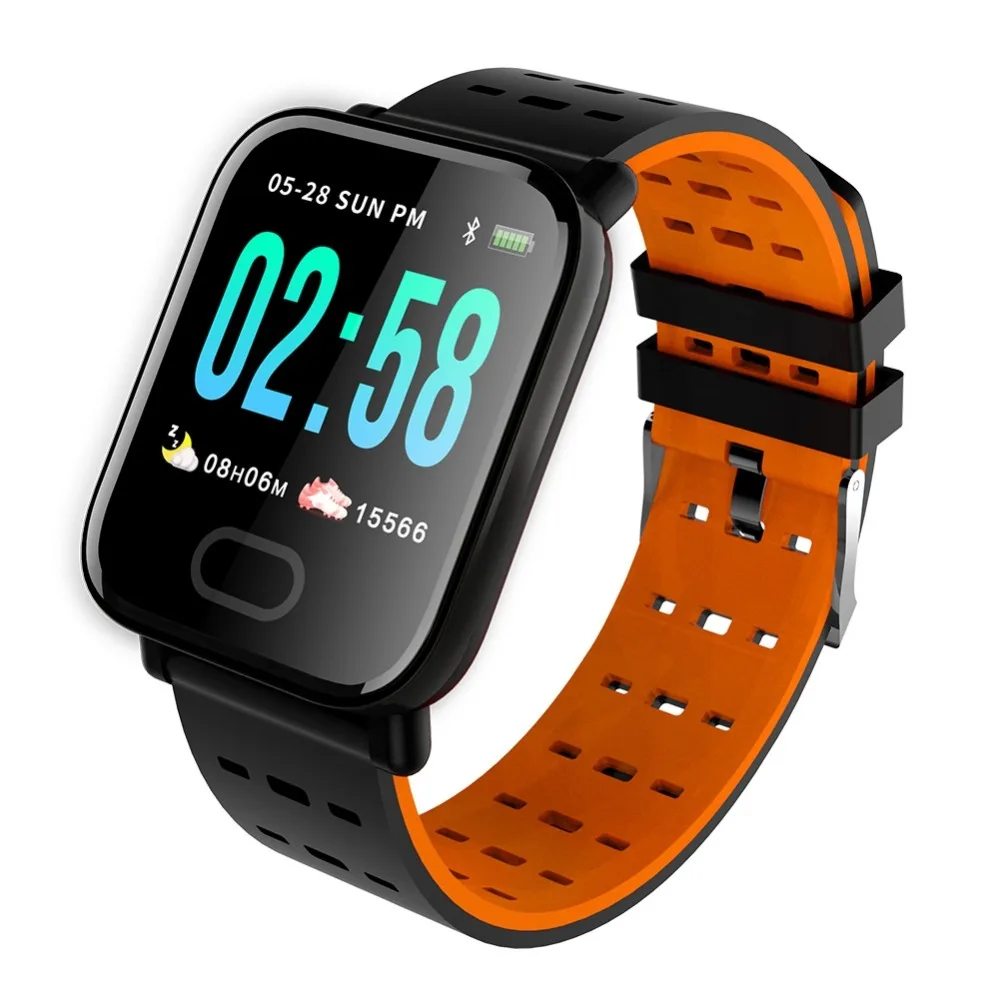 

Newly A6 Smart Watch with Heart Rate Monitor Fitness Tracker Blood Pressure Smartwatch Waterproof For Android IOS PK Q8 V6 S9