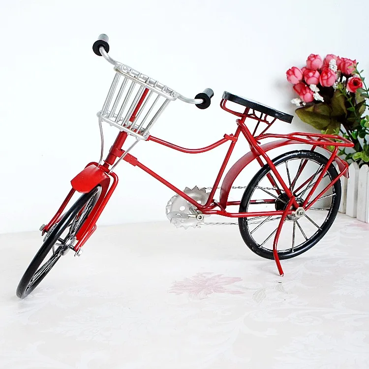 

Fashion handmade metal craft retro metal bike model vintage iron bicycle collection Pub/Shop decoration kid's gift