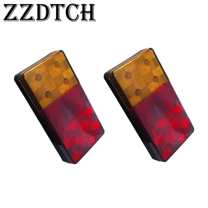 

ZZDTCH 2PCS 12V 8 Led Truck Tail Lamp used for BENZ VOLVO SCANIA MAN RENAULT IVECO truck Trailer Bus tail lights