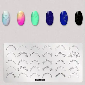 

12x6cm Nail Stamping Plates Leaf Flowers Fashion Image Nail Art Stamp Templates Stencils Design Polish Manicure