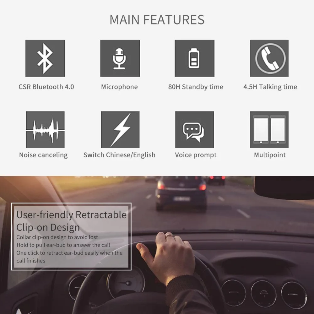 Tanie Fineblue FQ208 Mini klip słuchawki Stereo bezprzewodowe słuchawki Bluetooth sportowe słuchawki douszne dla telefonów z systemem Android IOS dla Iphone X MAX