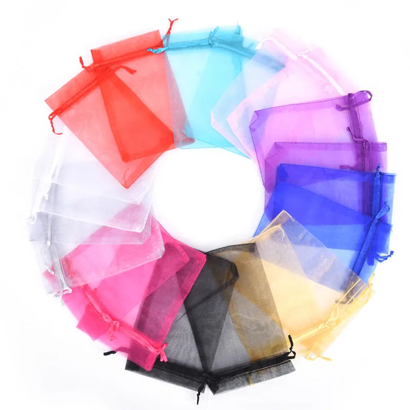 ##BUY Jewelry Packaging Bags 50pcs pack 7x9 8x10 10x12cm Organza Bags Wedding Party Gift Bags amp; Pouches