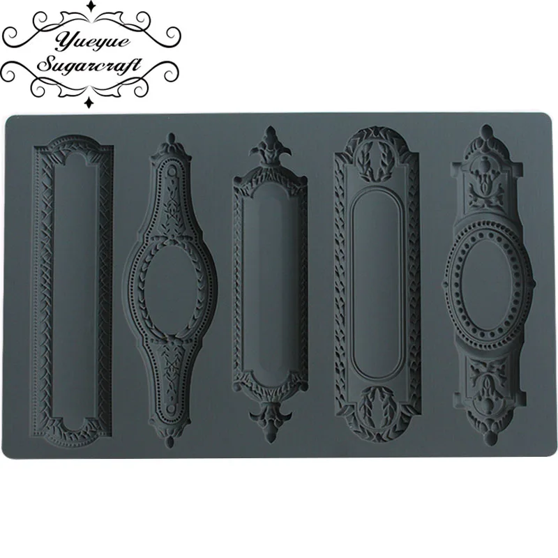

Yueyue Sugarcraft Frame silicone mold fondant mold cake decorating tools chocolate gumpaste mold baking