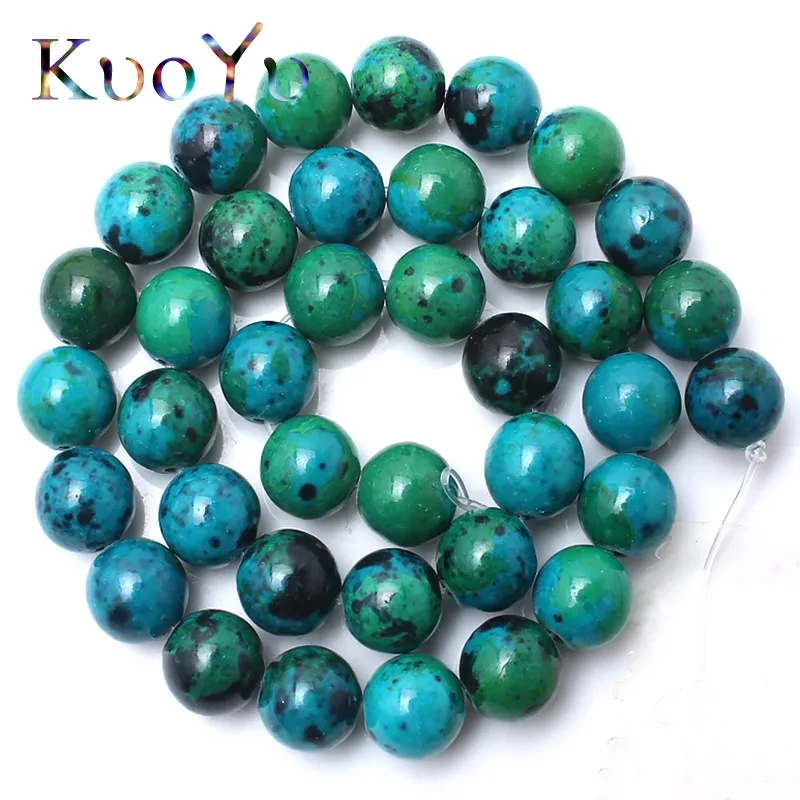 

Wholesale Chrysocolla stone Beads Round Loose Spacer Beads 15.5"inches 4/6/8/10/12 mm For Jewelry Making DIY Bracelets Necklace