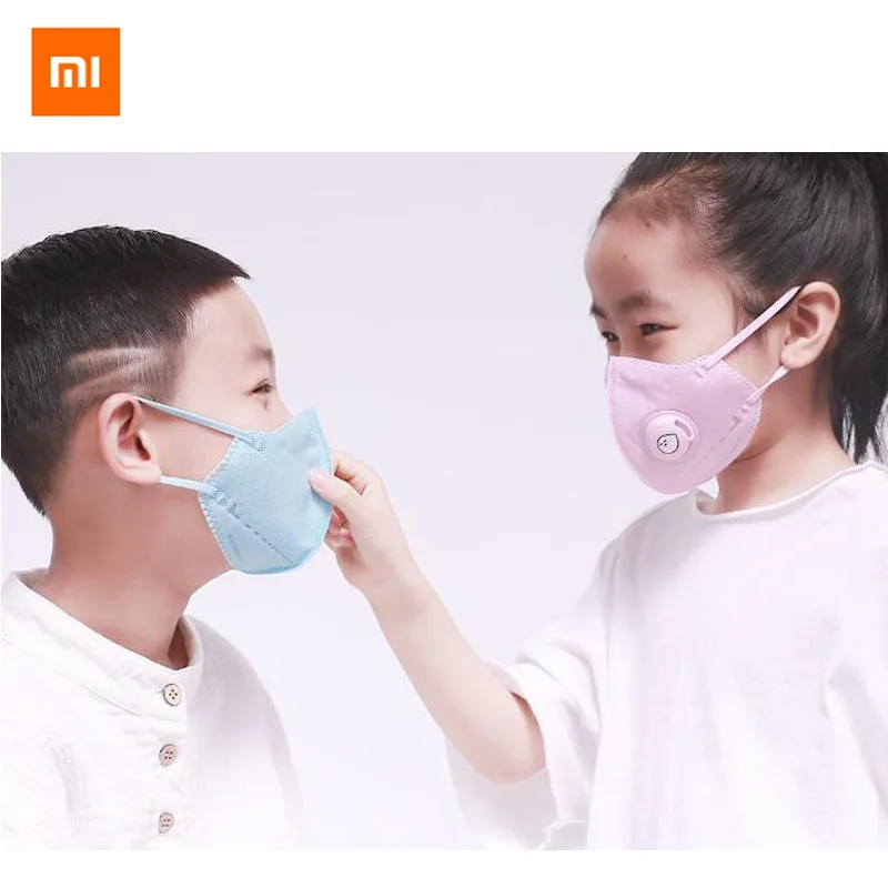 Xiaomi mijia Kid PM2.5 Пылезащитная маска для детей дыхательный клапан противотуманная дышащая противотуманная маска PM2.5 Пылезащитная маска