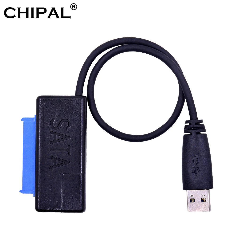 

CHIPAL Dual LED 5Gbps USB 3.0 to 22Pin SATA III Converter USB3.0 to 7+15 22 Pin Cable Adapter for 2.5'' Hard Disk Drive HDD SSD