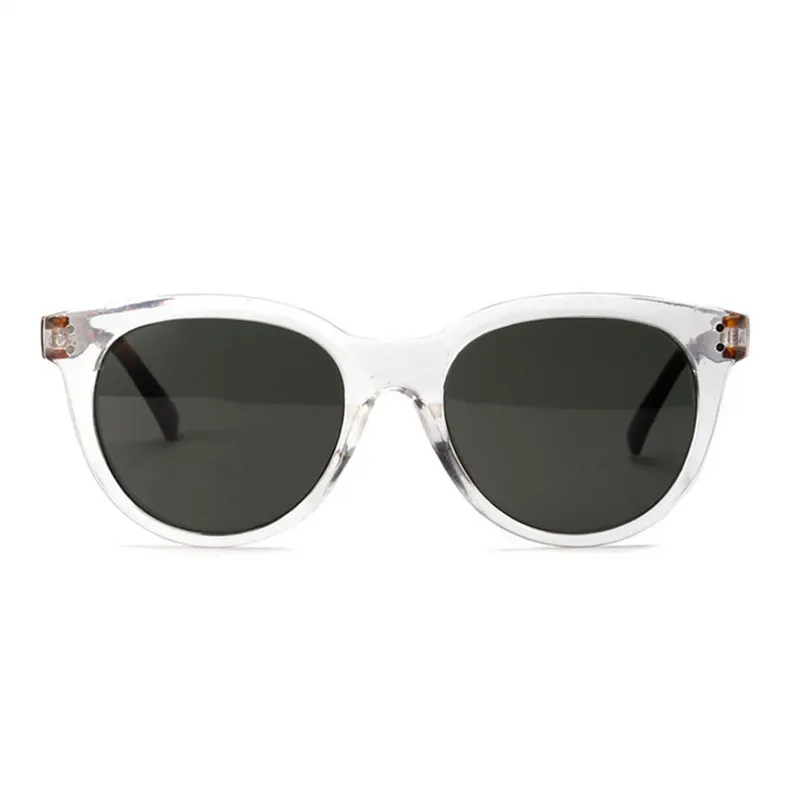 UVLAIK, классические женские солнцезащитные очки, брендовые, Ретро стиль, прозрачная оправа, солнцезащитные очки для девушек, леопардовые ноги, прозрачная оправа, черные линзы, очки - Цвет линз: Transparent Frame