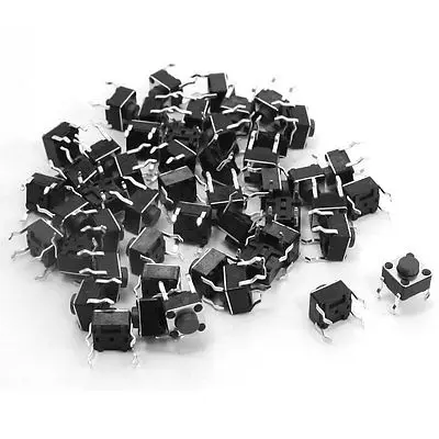 

6mm x 6mm x 8mm Momentary 4 Pins Tactile Tact Push Button Switch 50 Pcs