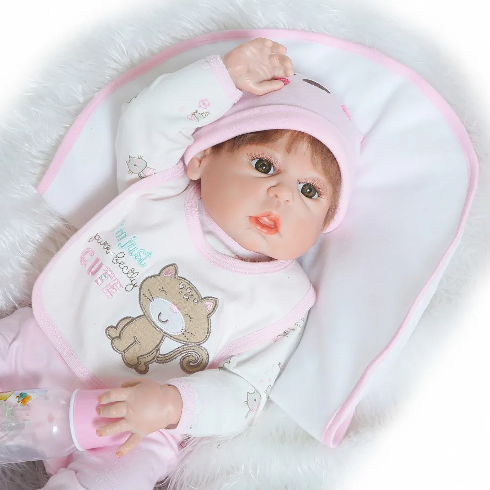 

DollMai 23"completa silicone reborn baby dolls babies alive girl doll reborn fashion bebes reborn menina bonecas brinquedos