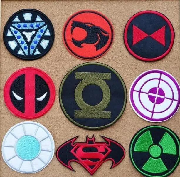 

Marvel hero Deadpool iron on patches Movie TV logo cloth badge biker vest applique coat Embroidered