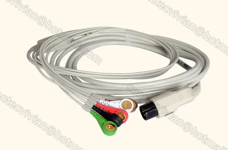 

6PIN 5-Lead ECG cable for CONTEC Patient Monitor CMS6000/CMS8000,TPU,B type,Snap